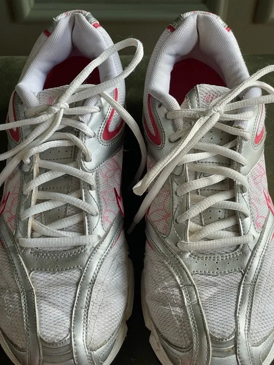 Nike White Pink Running Shoes Women’s 8.5 Athletic Sneakers Trainers - Picture 5 of 8